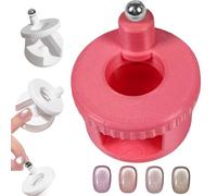 2026 New Rotating Cat Eye Magnet for Nail Art,Professional 5D Magnetic Nails Tool with Uniform Magnetic Force for DIY Glossy Glass Bead Effect,Beginner Friendly Cat's Eye Nail Polish Magnet (red)