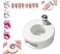 2026 New Rotating Cat Eye Magnet, Glass Bead Nail Magnet with Uniform Magnetic Force and Excellent Light Absorption, Beginner Nail Art Tools, Can Easily Diy Glossy Cat Eye Effect (1*White+1*magnet)