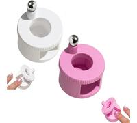 2026 New Rotating Cat Eyes Magnet, Automatic Glass Bead Suction of Cat Eye Nail, 360° Rotating Magnets for Nails, Beginner Friendly Nail Tool, Easy DIY Glossy Wide Cat Eye Effect (White+Pink)