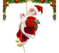 2026 New Santa Claus Musical Climbing Rope, Electric Climbing Santa on Rope with Funny Musical, Christmas Ornament for Tree, Window, Wall (Climbing Rope)