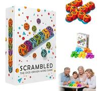 2026 New Scrambled Dice Word Game for 1-5 Players Brain Exercise Party Game, a word puzzle game with 5 sets of dice, a toy suitable for parents, friends and family