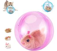2026 New Self-Rolling Interactive Cat Ball,Realistic Animal Automatic Moving Rolling Cat Ball,360° Rolling Spin Moving Cat Ball,Fun Indoor Interactive Pet Balls,for Cats Dogs Chasing (Pink Mouse-A)