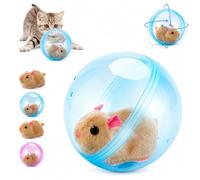2026 New Self-Rolling Interactive Cat Ball, Realistic Animal Automatic Moving Rolling Cat Ball, 360° Rolling Spin Cat Toy, Fun Indoor Interactive Pet Ball for Cats and Dogs Chasing (Blue_A)