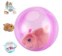 2026 New Self-Rolling Interactive Cat Ball Realistic Animal Automatic Moving Rolling Cat Ball 360° Rolling Spin Moving Cat Ball Fun Indoor Interactive Pet Ball for Cats Chasing (Pink, Mouse1)