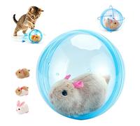 2026 New Self-Rolling Interactive Cat Ball Realistic Animal Automatic Moving Rolling Cat Ball 360° Rolling Spin Moving Cat Ball Fun Indoor Interactive Pet Ball for Cats Dogs Chasing (Blue, Mouse-A)