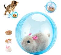 2026 New Self-Rolling Interactive Cat Ball, Realistic Animal Automatic Moving Rolling Cat Ball, 360° Rolling Spin Moving Cat Ball, Fun Indoor Interactive Pet Ball for Cats Dogs Chasing (Blue, a)
