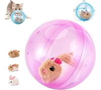 2026 New Self-Rolling Interactive Cat Ball,Realistic Animal Automatic Moving Rolling Cat Ball,360° Rolling Spin Moving Cat Ball,Fun Indoor Interactive Pet Balls,for Cats Dogs Chasing (Pink Mouse-B)
