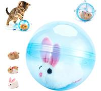 2026 New Self-Rolling Interactive Cat Ball, Realistic Animal Automatic Moving Rolling Cat Ball, 360° Rolling Spin Moving Cat Ball Fun Indoor Interactive Pet Ball for Cats & Dogs Chasing (blue-A)