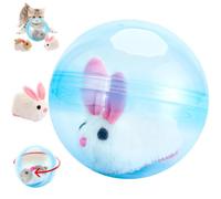 2026 New Self-Rolling Interactive Cat Ball Realistic Animal Automatic Moving Rolling Cat Ball 360° Rolling Spin Moving Cat Ball Fun Indoor Interactive Pet Ball for Cats Chasing (Bule, Rabbit)