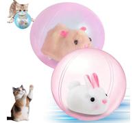 2026 New Self-Rolling Interactive Cat Ball Realistic, Auto-Rolling Ball with Mouse, Interactive Cat Toy Ball, 360° Rolling Spin Moving, Fun Indoor Interactive Pet Ball for Cats (#5-2PCS)