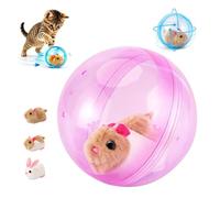 2026 New Self-Rolling Interactive Cat Ball, Spin Moving Cat Ball, Interactive Realistic Automatic Rolling, Plush Animal Inside, Fun Indoor Pet Ball, for Cats Dogs Chasing (A2)