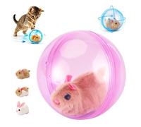 2026 New Self-Rolling Interactive Cat Ball, Spin Moving Cat Ball, Interactive Realistic Automatic Rolling, Plush Animal Inside, Fun Indoor Pet Ball, for Cats Dogs Chasing (A1)