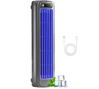 2026 New Sherum Cooling Ace,Portable Air Conditioner Cooling Fan Quiet with 3 Speeds,Cooling Fans that Blow Cold Air,Usb Rechargeable Portable Tower Fan Air Conditioner for Bedroom Office Home (Gray)