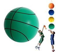 2026 New Silent Basketball, Size 3 5 7 Indoor Basketballs, Uncoated High-density Soft Foam Practice Balls, Quiet Bounce No Noise Basketball With Net Bag, Lightweight, Easy To Grip (Green, 5/21cm)