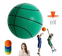 2026 New Silent Indoor Basketball - Silent Sports Basketballs with Basketball Hoop, Airless No Noise, Quiet Dribbling for Home/Apartment/Dorm (Green-3#)