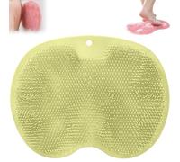 2026 New Silicone Shower Foot Scrubber Mat, Non-Slip Back Washer Massage Pad with Suction Cups, Wall Mounted Exfoliating Bath Wash Cleaner for Men Women (Green)