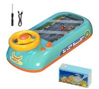 2026 New Simulated Driving Racing Car Game with Sounds & Lights, Racing Adventure Car Steering Wheel,Interactive Race Truck for Boys Girls Age 3+ (GreenB)