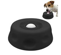 2026 New Slow Feeder Dog Bowl with Rolling Ball,Spill-Resistant Bone Broth & Yogurt Dispenser Toy for Large Medium Small Breeds Dietary Supplement/Post-op Nutrition (Black)