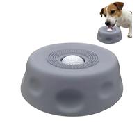 2026 New Slow Feeder Dog Bowl with Rolling Ball,Spill-Resistant Bone Broth & Yogurt Dispenser Toy for Large Medium Small Breeds Dietary Supplement/Post-op Nutrition (Gray)