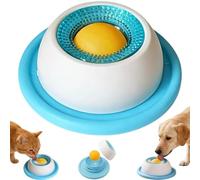 2026 New Slow Feeder Interactive Toy, Pet Lick Bowl for Dogs & Cats, Multi-Pet Lick Mat Bowl with Rotating Ball, Anxiety Relief & Mental Stimulation, Non-Slip, Easy to Clean, Blue