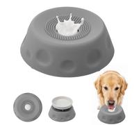 2026 New Slow Feeder Lick Bowl with Rolling Ball - Spill-Resistant Bone Broth & Yogurt Dispenser Toy for Puppy, Small, Medium, and Large Dogs & Cats (Post-Op Nutrition Aid) (Gray)
