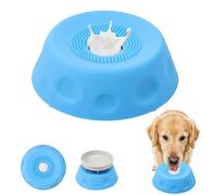 2026 New Slow Feeder Lick Bowl with Rolling Ball - Spill-Resistant Bone Broth & Yogurt Dispenser Toy for Puppy, Small, Medium, and Large Dogs & Cats (Post-Op Nutrition Aid) (Blue)