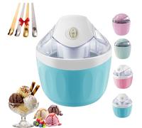 2026 New Small Home Mini Ice Cream Maker,17oz Electric Personal Ice Creams Maker for Homemade Frozen Yogurt,15-Minute Personal Makers with One-Touch Control for Kitchen,Family Treats (Blue)