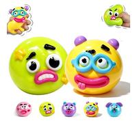 2026 NEW Smushers Squishy, Curiosities Dog Face Swap Squishy Toy, Soft Moldable Cute Slow Rise Squeeze Toy, Relaxing Sensory Fidget Toy Fun Desk Accessory for Adults (Pink+Green) (Green+yellow)