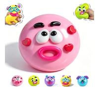 2026 NEW Smushers Squishy, Curiosities Dog Face Swap Squishy Toy, Soft Moldable Cute Slow Rise Squeeze Toy, Relaxing Sensory Fidget Toy Fun Desk Accessory for Adults (Pink+Green) (Pink)