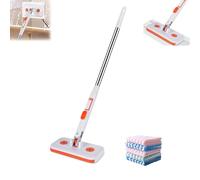 2026 New Snap Grip Mini Mop, Convenient Cloth Changing Mini Mops, Lazy Mop Automatic Gripping, Zero Touch Automatic Cloths Changing Mops, Wet and Dry Use, for Corners, Gaps, Walls (5 cloth)