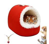 2026 New Soft Plush Cozy Indoor Nest - Self-Warming Anti-Anxiety Cat House, Removable Washable Cushion with Non-Slip Base for Indoor Cats & Small Dogs (B, L)