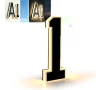 2026 New Solar House Numbers for Outside, 6.7 Inch Solar Lighted House Numbers, LED Illuminated Address Sign for Houses, Yard, Fence, Dusk to Dawn Auto On/Off, Ip65 Waterproof Outdoor，3