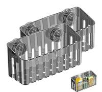 2026 New Sponge Holder for Kitchen Sink, ABS Corner Sink Organizer with Strong Suction Cups, Multifunctional Dish Brush Soap Scouring Pad Storage Caddy (2Pcs)