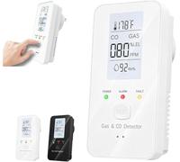 2026 New Steadfast 4-in-1 Detector with LCD HD Screen - Protect Your Home with Haven, Energy-Efficient Design, Real-Time Display for Home, Apartment, Hotel, Camping RV (White)