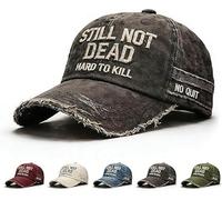 2026 New Still Not Dead Cap Hard to Kill Hat, Adjustable Distressed Embroidered Still Not Dead Cap Hard to Kill Humorous Baseball Caps Multicolour, Novelty Gifts (Black)