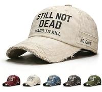 2026 New Still Not Dead Cap Hard to Kill Hat, Adjustable Distressed Embroidered Still Not Dead Cap Hard to Kill Humorous Baseball Caps Multicolour, Novelty Gifts (White)
