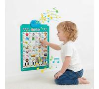 2026 New Talking Wall Chart for Kids, English Learning Poster with Sounds, Electronic Bilingual Alphabet Numbers Interactive Wall Chart, Educational Learning Toys for Boy Girls