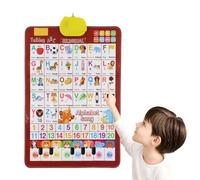2026 New Talking Wall Chart for Kids, English & Spanish Learning Poster with Songs, ABCs, Numbers, Animal words & Piano, Electronic Alphabet Wall Chart, Interactive Educational Toddler Toy (B)