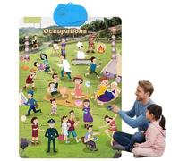 2026 New Talking Wall Chart for Kids,English & Spanish Learning Poster with Songs, ABCs, Numbers, Animal words & Piano, Electronic Alphabet Wall Chart, Interactive Educational Toy (Style E)