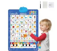 2026 New Talking Wall Chart for Kids - English & Spanish Learning Poster with Songs, ABCs, Numbers, Animal words & Piano, Electronic Interactive Alphabet Wall Chart, Educational Toys for Kids (A)