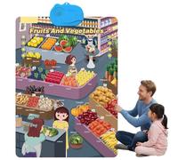 2026 New Talking Wall Chart for Kids,English & Spanish Learning Poster with Songs, ABCs, Numbers, Animal words & Piano, Electronic Alphabet Wall Chart, Interactive Educational Toy (Style D)