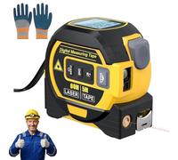 2026 New The Ruler, 40/60/80/100m Digital Tape Measure with LED Display, ±2mm High Accuracy Ruler 3 in 1 Infrared Laser Tape for Measuring Distance, Area, Volume (Yellow,60 M)