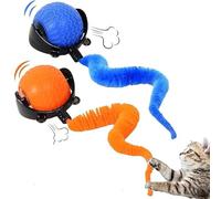 2026 New The Smart Wave Chase Ball,Pet Ball with Obstacle Sensors,Adaptive Speed Modes,Rechargeable Interactive Cat Toys,Automatic Cat Chase Balls Toy for Dog Cat Indoor Play (Blue+Orange)
