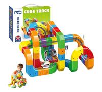 2026 New Train Track Fusion Set, Flexible 3d Rail Diy Building Kits With Electric Train & Traffic Signs, Stem Learning Toys For 3-8 Year Old Boys Girls 123PCS