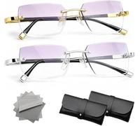 2026 New Upgrade Auto Focus Glasses Self Adjusting - The Glasses That Change Everything, 2pcs/Set Automatic Adjustment Eye Glass, Zoom Reading Eyeglasses With Anti Blue Light (Gold+Silver, +3.0)