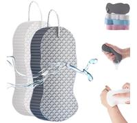 2026 New Upgrade Exfoliating Bath Sponge, 3D Super Soft Exfoliating Bath Sponge Skin Friendly Reusable for Body Removes Dead Skin (2PCS-B)