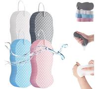 2026 New Upgrade Exfoliating Bath Sponge, 3D Super Soft Exfoliating Bath Sponge Skin Friendly Reusable for Body Removes Dead Skin (4PCS)