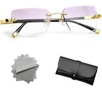 2026 New Upgrade Relieflogix - The Glasses That Change Everything,Auto Focus Glasses Self Adjusting,Automatic Adjustment Eye Glass,Zoom Reading Eyeglasses with Anti Blue Light (Gold, +2.5)