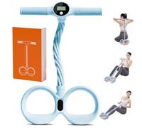 2026 New Upgrade Smart Foot Pedal Puller, 6 Tube Pedal Puller Resistance Band with Digital Counter & Handles, Digital Display, Fitness Resistance Bands for Full Body Stretching & Yoga (Blue)