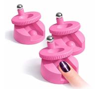2026 New Upgraded Rotating Cat Eye Magnet Tool for Nail Art - 360° Adjustable Cylinder Stand with Strong N50 Magnetic Force - Instant Glass Bead & Velvet Effects, Friendly DIY Manicure Tool (Pink*3)